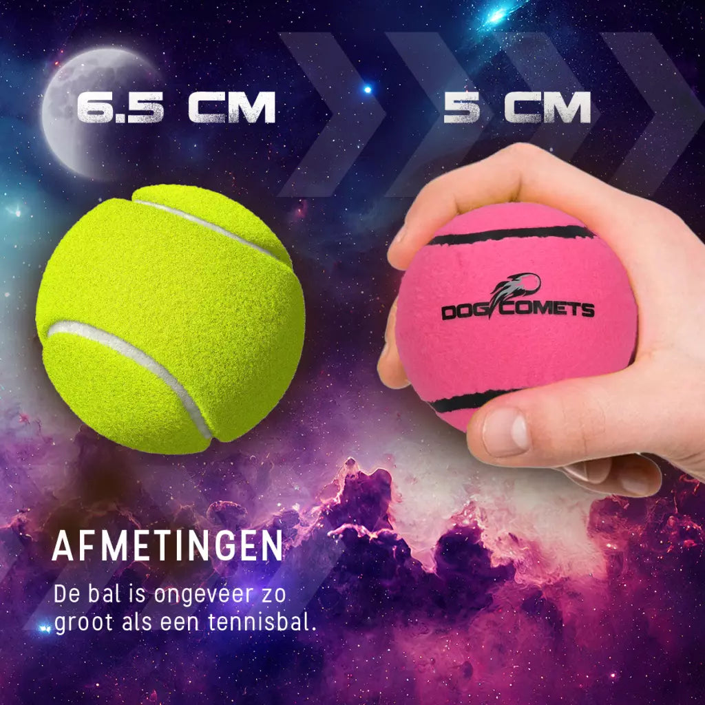 Dog Comets Tennisbal Starlight S Roze (3-pack)