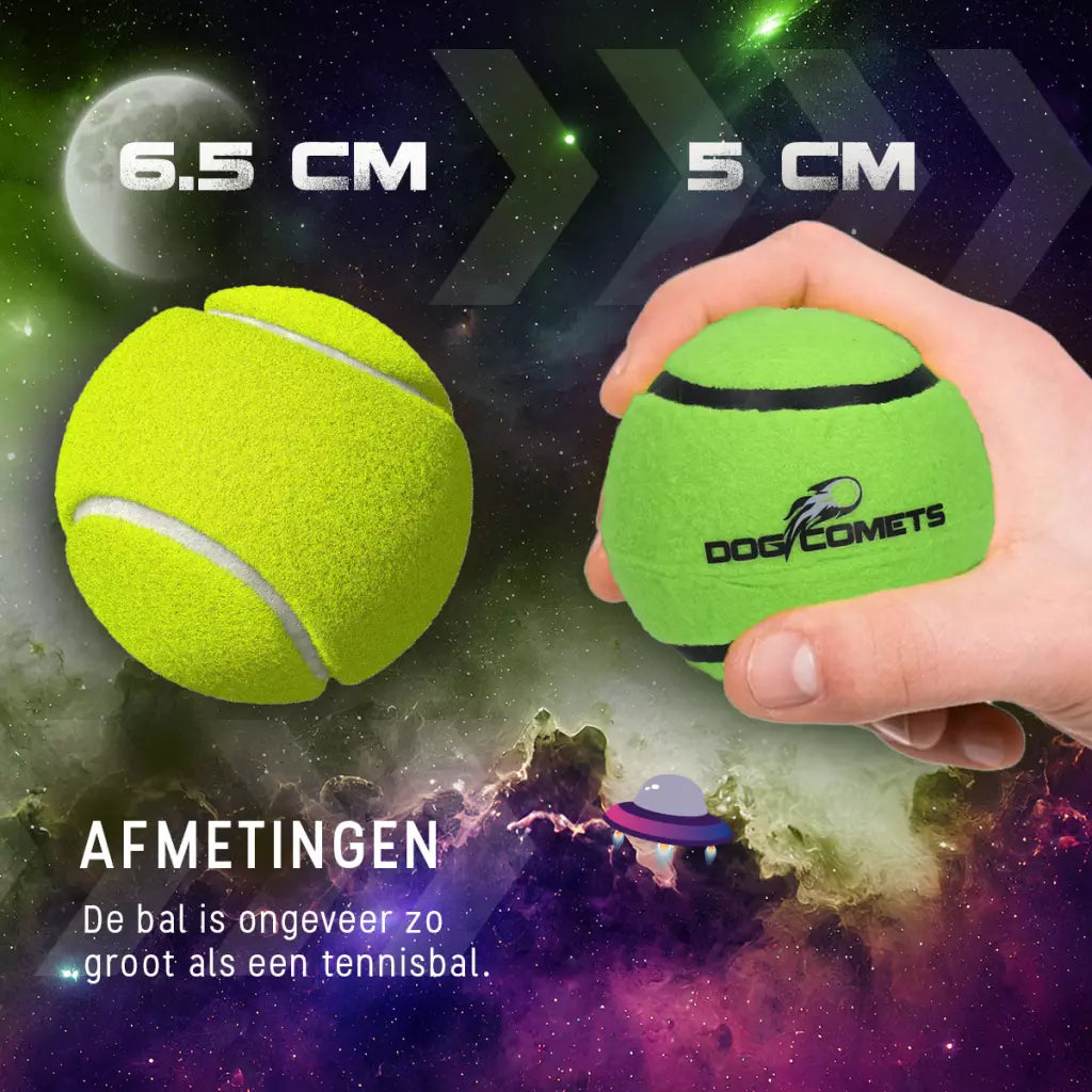 Dog Comets Tennisbal Starlight S Groen (3-pack)