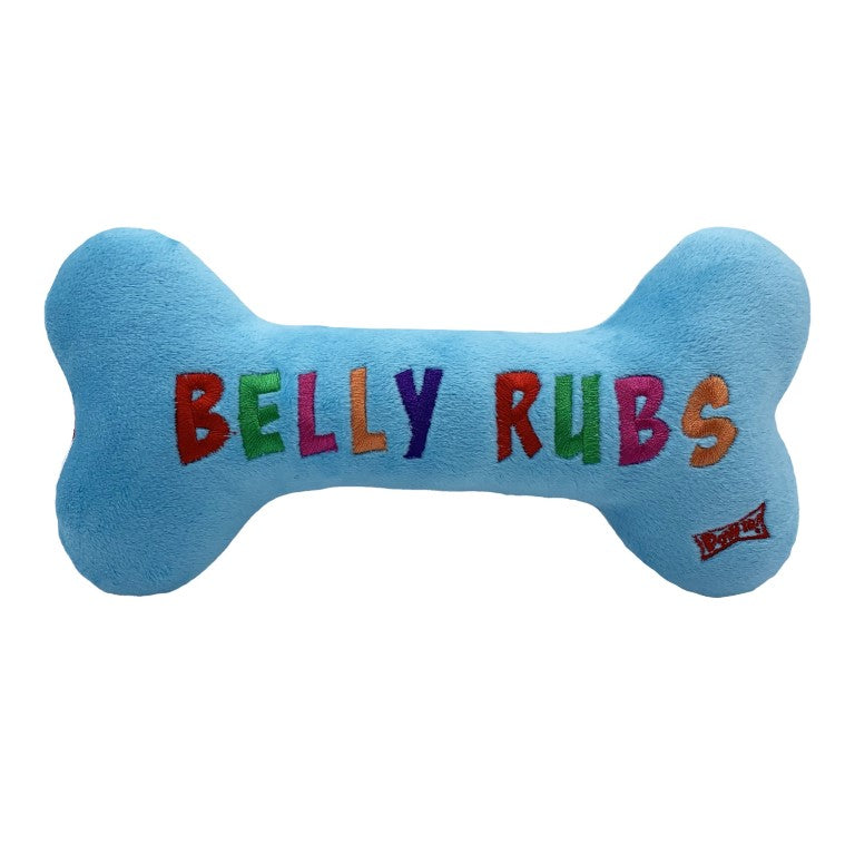Lulubelles Power Plush Holiday Peace, Love, Belly Rubs Bone