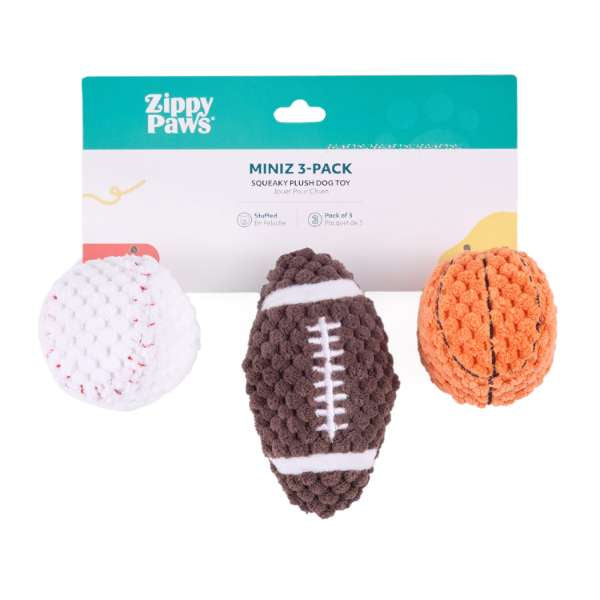 Miniz 3-pack SportsBallz Zippy Paws