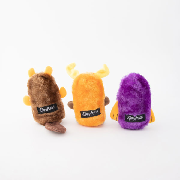 Squeakie Buddies – Pack of 3 ( Beaver, Moose, Walrus ) Zippy Paws