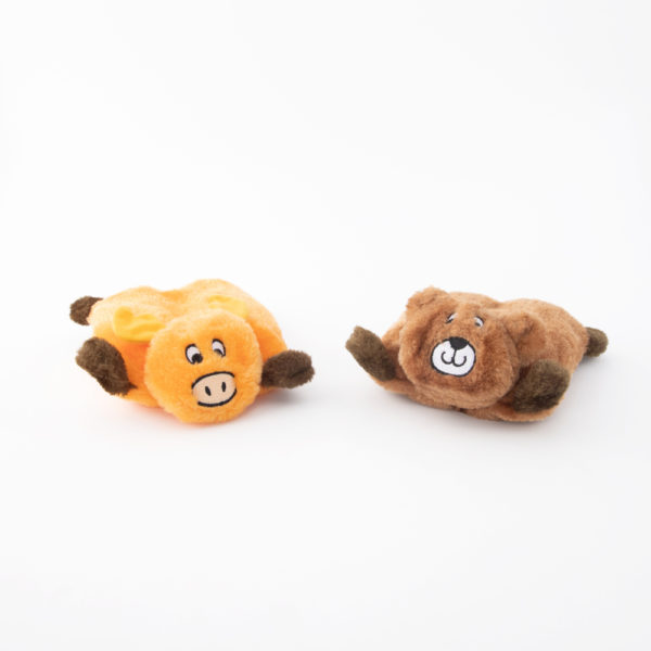 Squeakie Pad 2-pack Bear and Moose Zippy Paws